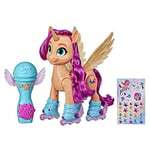My Little Pony: A New Generation Movie Sing 'N Skate Sunny Starscout - 22.5 cm Remote Control Toy, 50 Reactions, Lights and Music, Multicolor, F1786FF2