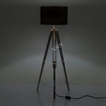 Modern Tripod Floor Lamps for Living Room, Bedroom, Mid Century Standing Design Light with Wooden Legs, Adjustable Contemporary Tall Lamp for Office, Kids Room ( Without Shade)