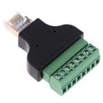 8p8c Rj45 Ethernet Male To 8 Pin Av Terminal Screw Adapter Conve