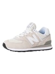 New Balance574 Suede Trainers - Nimbus Cloud/White