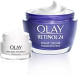 Olay Retinol Moisturiser, Night Cream with Retinoid & Vitamin B3, 50ml, Include