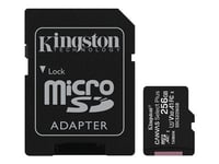 Kingston 256gb micsdxc canvas select plus 100r a1 c10 card + adp