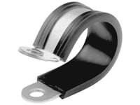 Norma Normafix Rörhållare Klämlist Skruvstång 9418912017 Fläns-Ø-Område 17 Mm (Max) Med Kloroprenskyddsprofil Silver, Svart 1 St
