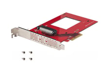 StarTech.com U.3 to PCIe Adapter Card, PCIe 4.0 x4 Adapter For 2.5" U.3 NVMe SSDs, SFF-TA-1001 PCI Express Add-in Card for Desktops/Servers, TAA Compliant - OS Independent (PEX4SFF8639U3) - interfaceadapter - U.3 NVMe - PCIe 4.0 x4 - TAA-kompatibel