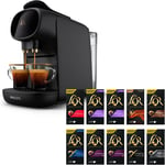 L'OR BARISTA Sublime Coffee Machine Black by Philips with L'OR Espresso Variety