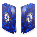 Head Case Designs Officially Licensed Chelsea Football Club Camouflage Mixed Logo Vinyl Faceplate Sticker Gaming Skin Decal Cover Compatible With Sony PlayStation 5 PS5 Disc Edition Console