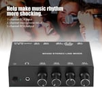 Mini Karaoke Mixer 3 RCA Input & 1 RCA Output Stereo Sound DJ Mixer Amplifier
