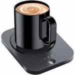 Gotrays - Chauffe-tasse, sous-verre, chauffe-tasse à café électrique, chauffe-tasse, coussin avec plaque chauffante électrique, interrupteur tactile,