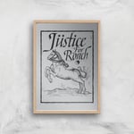 The Witcher Justice For Roach Giclee Art Print - A3 - Wooden Frame