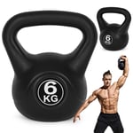 Kettlebell 6 kg för träning, hantel, viktboll, fitnessbelastning, ModernHome