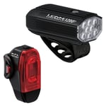 Lezyne Lite Drive 1200+ KTV Pro+ LED Bike Lights Pair - Black / Light Set Rechargeable