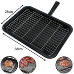 Single Handle Enamelled Grill Pan & Rack for HOTPOINT Oven Cooker + 10 Fat Pads