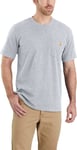 Carhartt Men's Workwear Pocket S/S T-Shirt Heather Grey S, Heather Grey