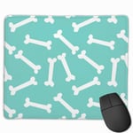Green Background White Bones Mouse Pad with Stitched Edge Computer Mouse Pad with Non-Slip Rubber Base for Computers Laptop PC Gmaing Work Mouse Pad