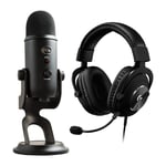 Logitech G PRO X Gaming Headset (2nd Generation) +Blue Yeti USB Mic for Recording and Streaming on PC and Mac, 3 Condenser Capsules
