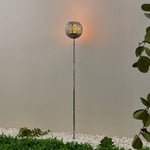 Lindby Miliana-LED-aurinkovalo, maapiikki, hopea