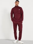 Adidas Sportswear Mens Linear Tracksuit - Dark Red