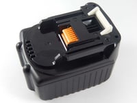 vhbw Batterie compatible avec Makita DCL140Z, DA340DRF, DCM501, DCM501Z, DCM501ZAR, DCL140, DDA340 outil électrique (3000 mAh, Li-ion, 14,4 V)