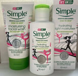 Simple Sensitive Skin Expert Facial Wash 150ML & Hydrating Light Face Moisturise
