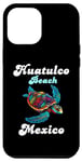 Coque pour iPhone 12 Pro Max Huatulco Beach Mexico Floral Turtle Match de vacances en famille