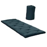Inside75 Lit futon standard BED IN A BAG couleur bleu pétrole