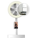 GeoSmartPro AirLit - A portable smart ring light, mirror and fan . App controlled, Flexi rotation, telescopic extension, voice assistant more.