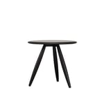 Ritzwell - MO 1907 Side Table, Solid Walnut Top Ø50 Natural Oil Walnut Finish, Black Urethane Oak Leg