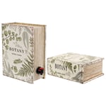 A Lot Decoration Boklåda Vinbox Botany Leaves Offwhite