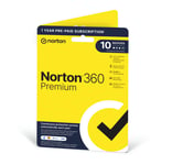 Norton 360 Premium 2024 10 Device 1 Yr Inc Secure VPN Internet Security Retail