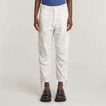 Cropped Cargo Pants - White - Women