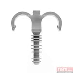 Ram – Double Ramclip, 20 mm, Grey, Bucket of 100