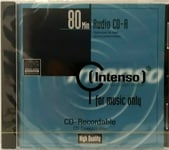 Intenso CD-R Audio Music 80 Min / 700MB CDR Recordable Digital Audio Blank Disc