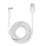 1-pack (vit) 2m/6,6ft laddningskabel för Arlo Pro, Arlo 2, Arlo Go, Arlo Light väderbeständig inomhus/utomhus platt kabel aluminiumlegering mikrofon