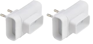 DEBFLEX Rallonge Electrique Prise Adaptateur MultIPrise - TrIPlette lectrique - Triplite 2P 6A Laterale+Eclipse Blanc Vrac 714780 (Lot de 2)