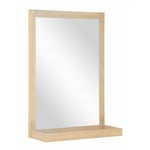 Mob-in - Miroir rectangulaire avec tablette en bois 60 x 70cm enio - Bois