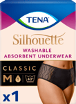 TENA Silhouette Classic tvättbar inkontinenstrosa briefsmodell svart M 1 st