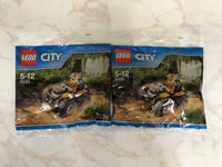 LEGO City Quad Bike x 2 Polybags 6176919 Stocking Filler NEW lego sealed