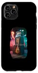 Coque pour iPhone 11 Pro Ampli de guitare artistique psychédélique au design cool à bascule