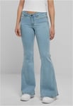 Urban Classics Utsvängda jeans dam med låg midja (lighter washed,32)