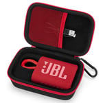 Case for JBL GO3 Bluetooth Speaker, Hard Organizer Carry Travel Cover Storage Bag (Red)