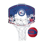 Wilson Mini NBA-Team Basketball Hoop, PHILADELPHIA 76ERS, Plastic