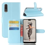 huawei Huawei P20 PU Wallet Case Light Blue