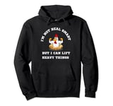Muscular Rooster: Real Smart, Lift Heavy Things Pullover Hoodie