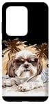 Coque pour Galaxy S20 Ultra Doggy Sun Seeker Design graphique Beach Vibes avec élégance