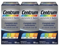 Centrum Advance 50 + Plus Adults Multivitamin & Mineral 3 Boxes 300 Tablets