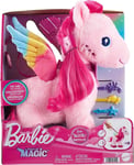 Barbie A Touch of Magic Stuffed Animals, Walk  Flutter Pegasus Plush, 11-inch W