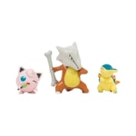 Pokémon - Pack 3 Figurines Battle Héricendre, Rondoudou, Ossatueur 5 Cm