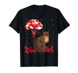 Funny Squirrel Valentine's Day Tee Heart Animals Lover Gifts T-Shirt