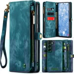 CaseMe Multi-Slot 2 i 1 Plånboksfodral Galaxy S24 Blå