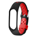 Xiaomi Mi Smart Band 4 dual color silicone watch band - Black / Red